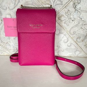 Kate Spade - NEW Pebbled Leather NS Chain Crossbody- Pink